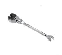 Flexible Head Ratcheting Wrench 8-27mm, Metric Tubing Spanner with For Flex Head for Tight Spaces, Chrome Vanadium Steel Open End Wrench for Auto Repair and(8mm)