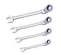 Flexible Headed 21mm Ratchet Spanner, Combination Bi Hex Metric Pivot Ring Wrench