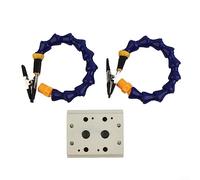 Flexible Helping Hands, Third Hand Soldering Aid Soldering Station, Bench Vise Table Clamp with Flexible Arms Iron Holder PCB Welding, 2 arm