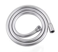 Flexible High-Pressure Shower Hose 1.5/2/3m PVC-Silicone Multi-Layer Bathroom Accessory Powerful Silver Shower Pipe for Enhanced Water Flow (150cm)