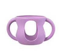 Flexible Holder with Easy Grip Handle for Glass Baby Bottles Silicone Covers Shockproof Bottle Sleeve Easy to Clean