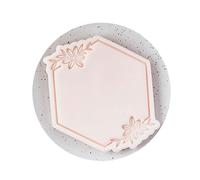 Flexible Home Baking Essential Korean Pattern Blessing Frame Fondant Cookie Molds Set for Elegant Dessert Decorations Party Cakes Embellishments
