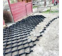 Flexible Honeycomb Geogrid Matting, 2mx3m Outdoor Drainage Mesh Base, Reinforces Roadbed, Permeable Plastic Grids for Landscaping & Construction