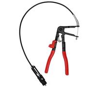 Flexible Hose Clamp Pliers, Steel Alloy Bendable Throat Tube Bundle Clamps Hand Tool, Durable Galvanized Surface with Rust Resistance, Comfortable Handle for Long Time Use, Easy to