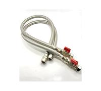Flexible Hose x2 for Kitchen Plinth Heater 15mm Compression 700mm Length On/Off Valve Compatible with All Plinths