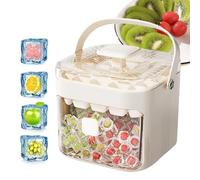 Flexible Ice Cube Trays, Ice Block Tray, Reusable Ice Block Tray with Lid, Ice Trays for Freezer, Reusable Ice Moulds for Freezer with Bin