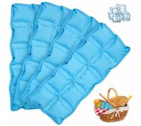 Flexible Ice Packs for Lunch Boxes - 4 Pack Slim, Soft Gel Freezer Packs (10”x4”x0.7”) Reusable, Long Lasting Cold Packs for Lunch Bags, Coolers, Travel, Camping & Baby Bottles