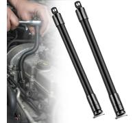 Flexible Impact Socket Extension Bar for Hard to Reach, 1/2 Bendable Shaft Extension Extender Torque Ratchet Spanners, Spring Steel Wrench Connecting Rod for Tight Spaces Repair (250mm+350mm)