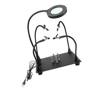 Flexible instruments help solder station 6 times magnified glass electronics craftsmanship repair work