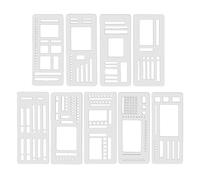 Flexible Journal Stencils - Reusable Journal Drawing Stencil | 3-Piece Scrapbook Template Set for Bullet, Planners, Markers, Highlighters, Gel Pens, Pencils | Ideal for Creative Layouts and