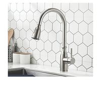 Flexible Kitchen Faucet 360° Rotating Single Handle Mixer Brushed Silver Finish Pull Down Sprayer Modern Design for Easy Water Control Ideal for Home & Kitchen Use