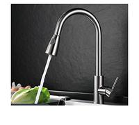 Flexible Kitchen Faucet 360° Swivel Single Handle Mixer Stainless Steel SUS304 Modern Silver Tap for Kitchen Sink Easy Control Water Flow & Temperature
