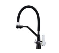 Flexible Kitchen Faucet for Osmosis Single Hole Hot & Cold Water Pull Out Spray Sink Tap Black Grifo de Cocina Modern Design Easy Installation