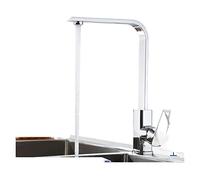 Flexible Kitchen Faucet with 2 Function Sprayer Single Handle 304 Stainless Steel Hot & Cold Water Mixer Modern Sink Tap for Easy Use