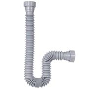 Flexible Kitchen Sink Drainer Tube with Dual Connectors, Plastic | Telescopic Corrugated Body, Leak Resistant Joints with Gaskets, for Kitchen Sinks and P-trap Assemblies