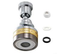 Flexible Kitchen Sink Tap Extender with For 360 Degree Rotating Spray Head Stainless Steel Construction and Multi Angle Adjustment (S)