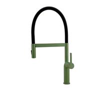 Flexible Kitchen Sink Tap with Pull Down Spray Gooseneck Single Lever Kitchen Spray Tap 2 Modes,Green