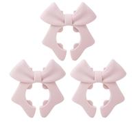 Flexible Kitchen Utensils Holder with Decorative Bowknot Shape Spoon Rest Clip Secures to Cookware Handle Food Grade Silicone Cookware