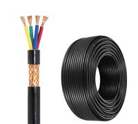 Flexible KVVP Shielded Cable, 4-Core Flame-Retardant PVC Jacket, Anti-EMI For Control Panels, Industrial Automation, And Power Cabinets(160ft,4mm2-4c)