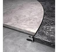 Flexible L-Shape Aluminum Edge Profile, 125cm, 2-Pack, Anodized Black Tile Trim Strip, Ideal for Smooth Floor Transitions & Sleek Solutions