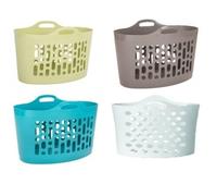Flexible Laundry Basket - Durable Plastic Flexi Tub for Clothes, Storage & Organizing - Freestanding Design for Home, Garden, and Laundry Room - Assorted Colors (2)