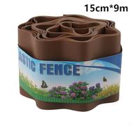 Flexible Lawn Edging 10x9m and 15x9m - Plastic Garden Border Fence for Grass Control and Defined Yard Edges, Weather Resistant Landscape for Edge Barrier(15CMX9M)