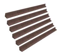 Flexible Lawn Edging 7.2 m Long Pack of 6 x 1.2m Brown Garden Border Grass Lawns Pathways Path Edge Vegetable Plot Flowerbed Raised Borders UV Resistant Rubber Free Matching Plastic Ground Pegs