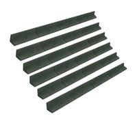 Flexible Lawn Edging 7.2 m Long Pack of 6 x 1.2m Green Garden Border Grass Lawns Pathways Path Edge Vegetable Plot Flowerbed Raised Borders UV Resistant Rubber Free Matching Plastic Ground Pegs