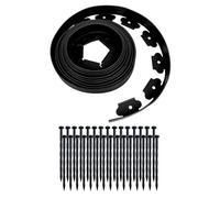 Flexible Lawn Edging Border - Reusable Stone Grass Ber for Garden 5cm x 10m Black Landscape Edging for Flower Beds and Yard Design