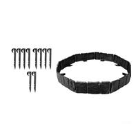 Flexible Lawn Edging Border with Pegs for Plant Protection and Easy Installation (Black)