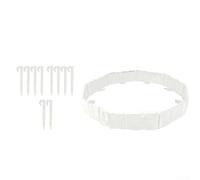 Flexible Lawn Edging Border with Pegs for Plant Protection and Easy Installation (White)