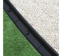 Monster Shop Flexible Lawn Edging Black 1.2M X 10, Black