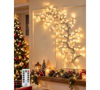 Flexible LED Branch Lights, USB Warm White Willow Vine Light with Remote S | Wall Tree Branch Decor Lights for Home Bedroom Office Holiday Party Gathering Apartment Dormitory Living Room