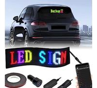 Flexible Led Matrix Panel, Flexible Led Car Signal with Bluetooth Smart App Control, Ip66 Waterproof Display Display Board with Car Charger, JZRRSLUHK, 4.7 * 18.5"/12 * 47cm
