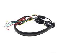 Flexible LED Strip Light, Motorcycle Sequential Turn Signal, 20CM Rear Brake Tail Lamp, Waterproof PVC Stop Running Light for ATV UTV Off-Road Riding, Red(black tube)