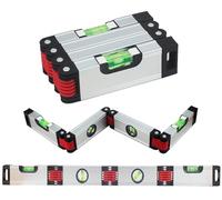 Flexible Magnetic Bubble Level 66 cm - 4 Bottles: Horizontal, Vertical, Oblique, ABS and Aluminium Folding and Articulated DIY Masonry and Carpentry
