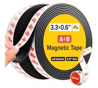 Flexible Magnetic Tape Roll - Strong Self-Adhesive Magnetic Strips for Fly Screens, DIY Projects, and More | Cut-to-Fit Sticky Magnet Tape (A+B)