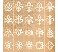 Flexible Mandala Stencil Set with 20 Unique Patterns in Multiple Sizes, 60 Pieces Total. Ideal for dot Painting, Mandalas, Geometric and Decorative Art on Wood, Paper, Canvas, MDF, and More