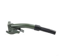Flexible Metal Pouring Spout for 20L Petrol Fuel Canister with Built-in Sieve, Olive Green Refueling Pipe for Precise No-Spill Transfer in Garden and Workshop, 26cm