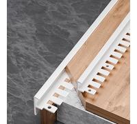 Flexible Metal Stair Edge Profile for Laminate & Tile F-Shaped Design for Enhanced Safety & Durability Ideal for Home Renovation & Flooring Projects