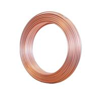 Flexible Microbore Copper Tube， Soft Copper Coil Tubing Hollow Pipe HVAC Plumbing Refrigeration Electrical Multiple Sizes(9mm*1mm*1m)