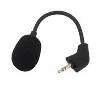 Flexible Microphone, 3.5mm Plug Omni Directional Detachable Game Mic Replacement for Cloud Wired Headset with Foam Cover, Compatible with Cloud X, Cloud II