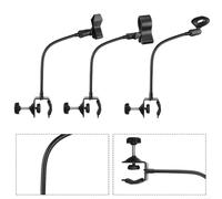 Flexible Microphone Gooseneck Stand with Desk Clamp for Radio Broadcasting Studio Live Streaming and Podcasting Applications (30-60mm dia mic)