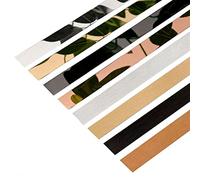 Flexible Molding Trim, Self Adhesive Metal Trim Laminate Beading 201 Stainless Steel 5m Multicolor 10-50mm(Blackbrushed,15mm/0.59in)