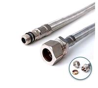 Flexible MonoBloc Tap Connectors Tails M10 x 15mm Compression x 300mm MonoBlock by UK