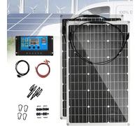 Flexible Monocrystalline Solar Panel Kit 600W (2x300W) 12V-24V Systems with 40A MPPT Charge Controller - for RV Boat Camping Off-Grid Home Use