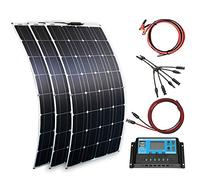 Flexible Monocrystalline Solar Panel Kit, High Efficiency 900W with Charge Controller, Ideal for RV Boat Cabin Off-Grid Power