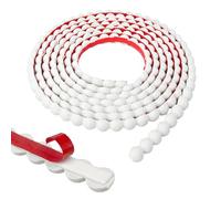 Flexible Moulding Trim, 3m Self Adhesive PVC Beaded Wall Edging Strip, Peel and Stick Decorative Moulding for Ceiling & Tile Edge (15mm×3m, White)