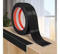 Flexible Moulding Trim Self Adhesive PVC Corner Trim Wall Corner Protectors Tile Edging Strip Wall Moulding for Ceiling Kitchen Worktop Edging (6cm×6m, Black)