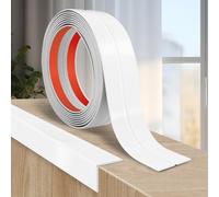 Flexible Moulding Trim Self Adhesive PVC Corner Trim Wall Corner Protectors Tile Edging Strip Wall Moulding for Ceiling Kitchen Worktop Edging (4cm×12m, White)